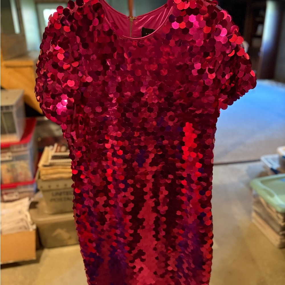 Red Sequin Dress
